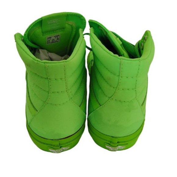 VANS SK8 NEON GREEN HIGH-TOPS SKATEBOARD SNEAKERS - Picture 3 of 7